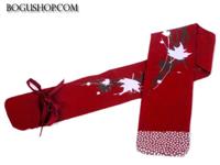 Cotton "Maple Leaves" Shinai bag (holds 3 Shinai)